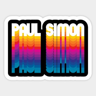 Retro Paul Proud Name Personalized Gift Rainbow Style Sticker